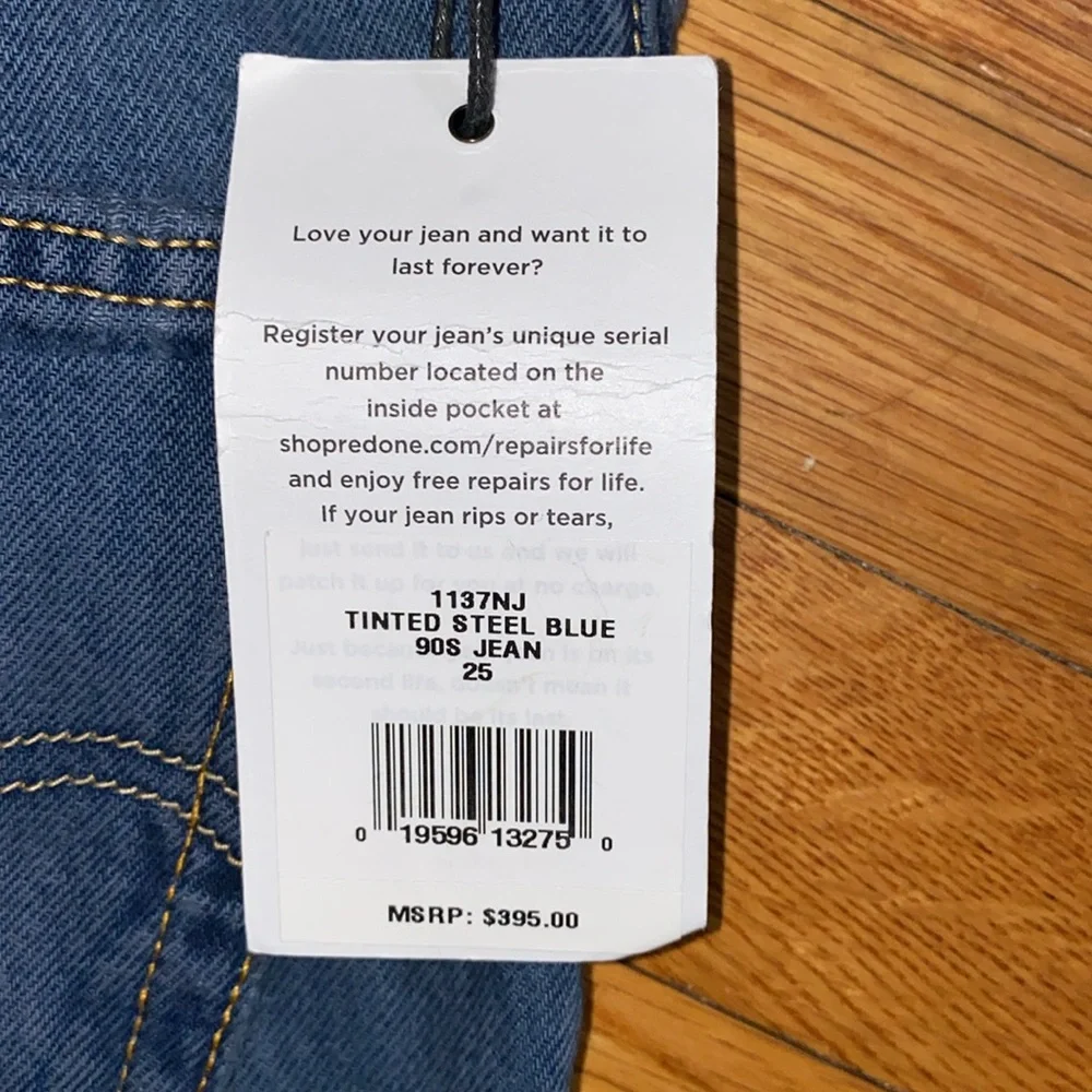 NWT RE/DONE Levi’s Button Fly Tinted Blue Steel 90s Jean - Picture 14 of 14